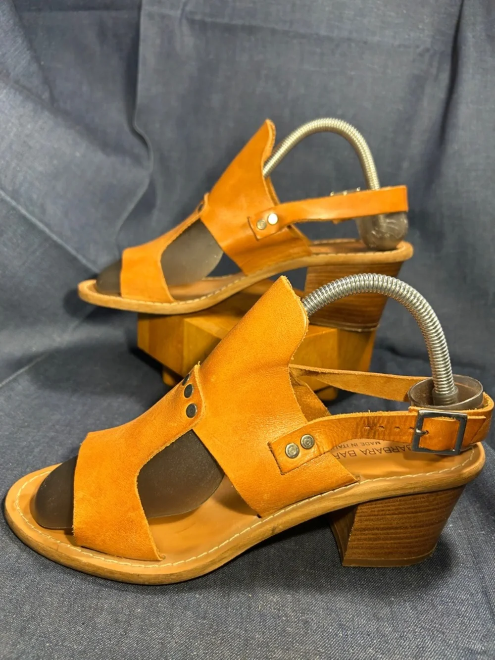 Barbara Barbieri leather heel sandals shoes